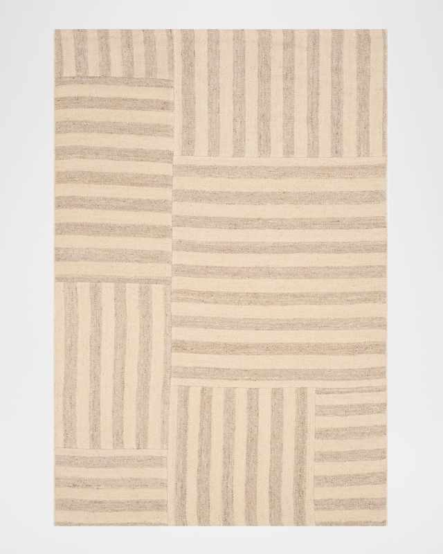 Celeste Stripe Patch Hand-Woven Rug, 4' x 6'